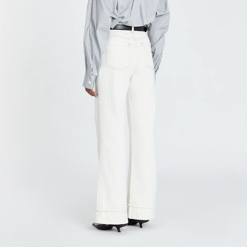 DISSH Sutton Cream Turnback Hem Jean - Picture 4 of 7